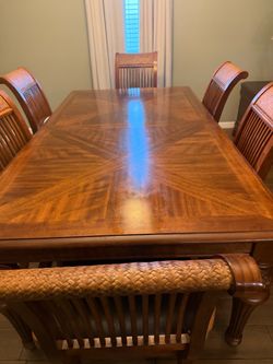 Wood Dining Table and Chair Set