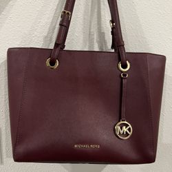 Michael Kors Burgundy Tote 