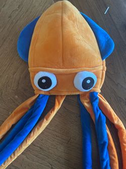 Squid Plush Costume Hat with Tentacles