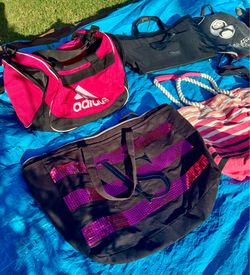 Gym bags, beach bags, tote bags, backpacks