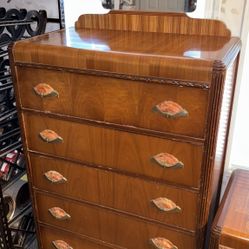 1950s Vintage Art Deco Waterfall Bedroom Set (5-piece)