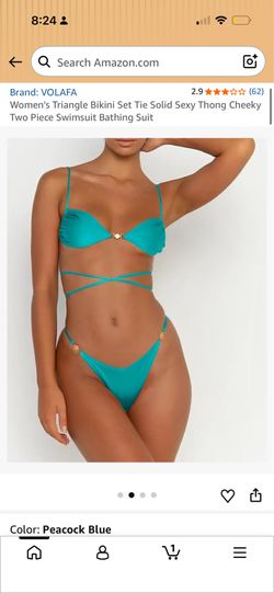 Peacock blue bathing suit