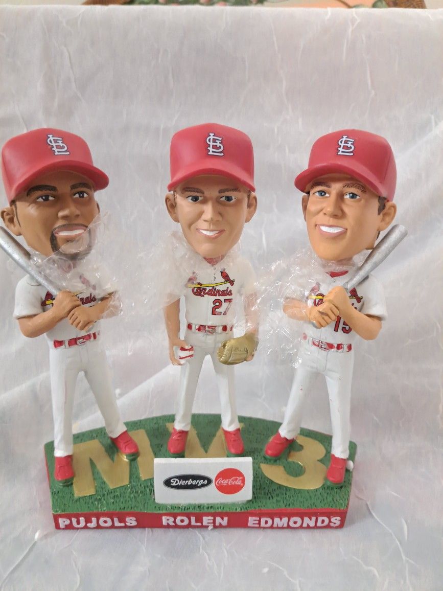 St Louis Cardinals MV3 Bobblehead Albert Pujols Scott Rolen Jim Edmonds 2019 SGA