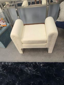 White vanity chair