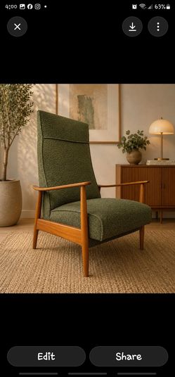 Vintage Milo Baughman recliner model 74