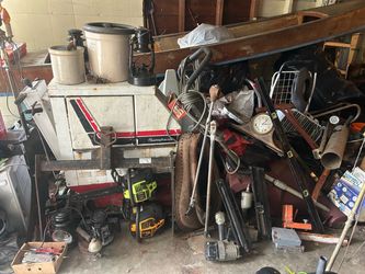 Estate full of tools, antiques, art, furniture, boat