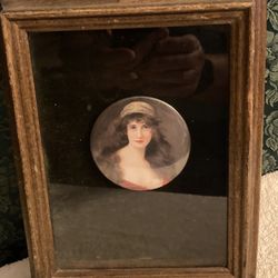 Hand Painted Lady On Porcelain