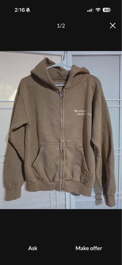 Ariana Grande - Eternal Sunshine Tour Brown Swirl Full Zip Hoodie Pockets