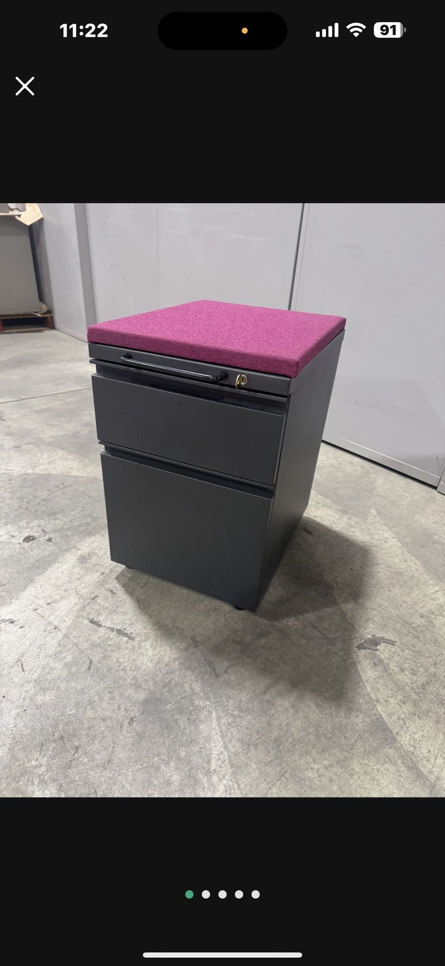 Rolling File Cabinet with Drawer Storage (Lockable)