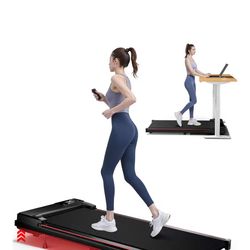 Walking Pad Treadmill with Incline, Under Desk Treadmills for Home Office, 2.5HP Compact Portable Small Treadmill
