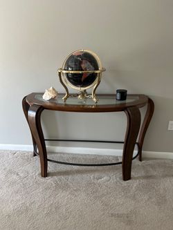 Console Table with Glass Top
