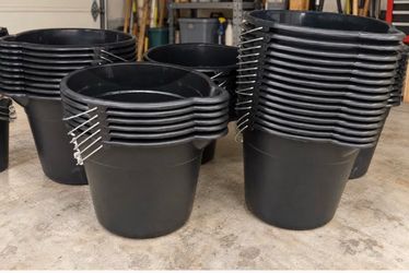 25- (2-gallon) Black Utility buckets with wire handles *Delivery Available*