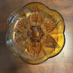 Vintage Amber Indiana Beaded Glass 