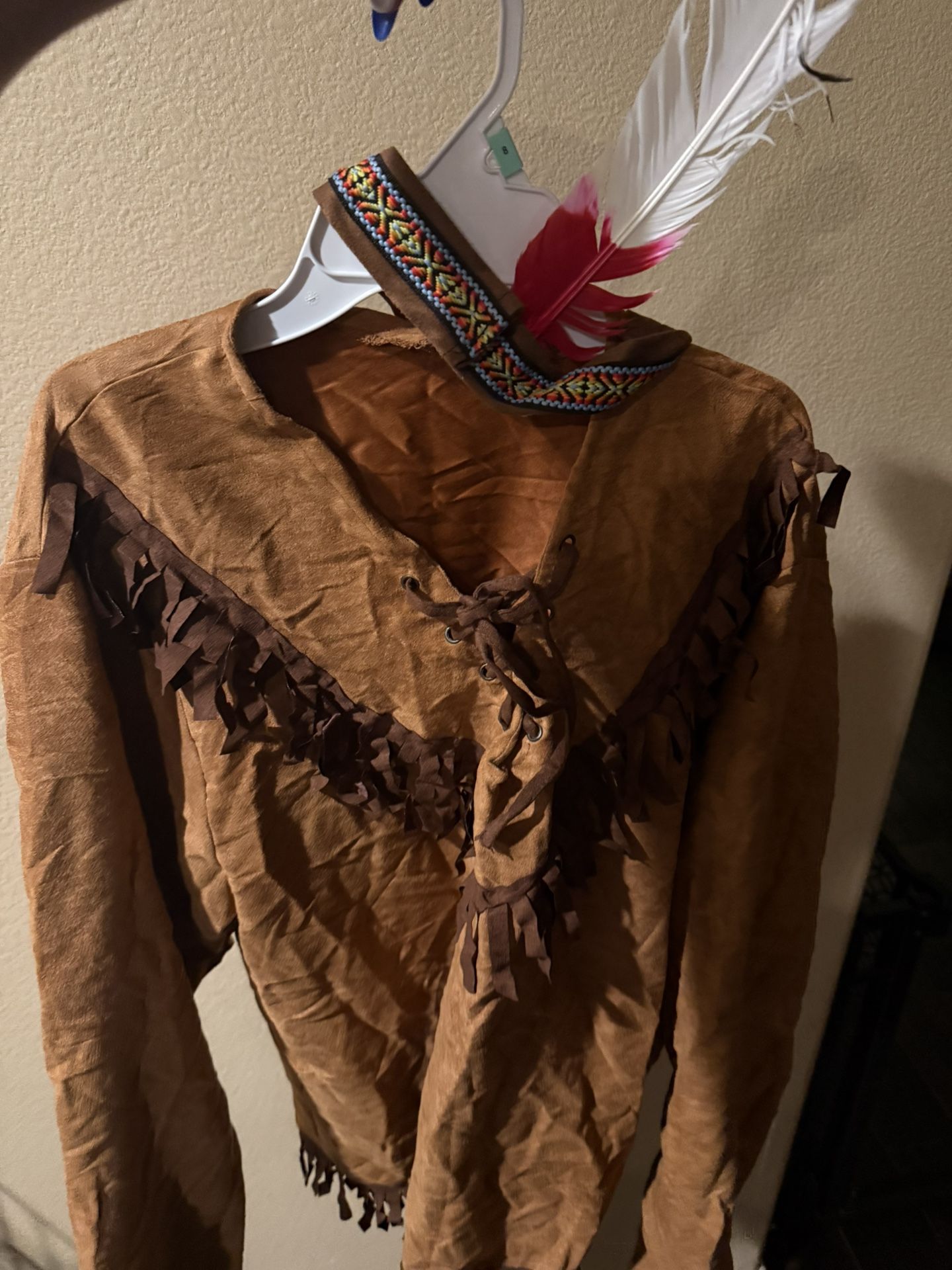 Men’s Costume- Fringed Shirt With Headband