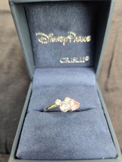 Disney Mickey Mouse Icon And Pink Heart Ring By CRISLU