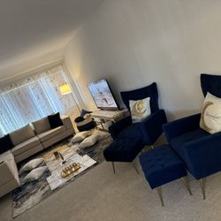 Accent Chair With Ottoman