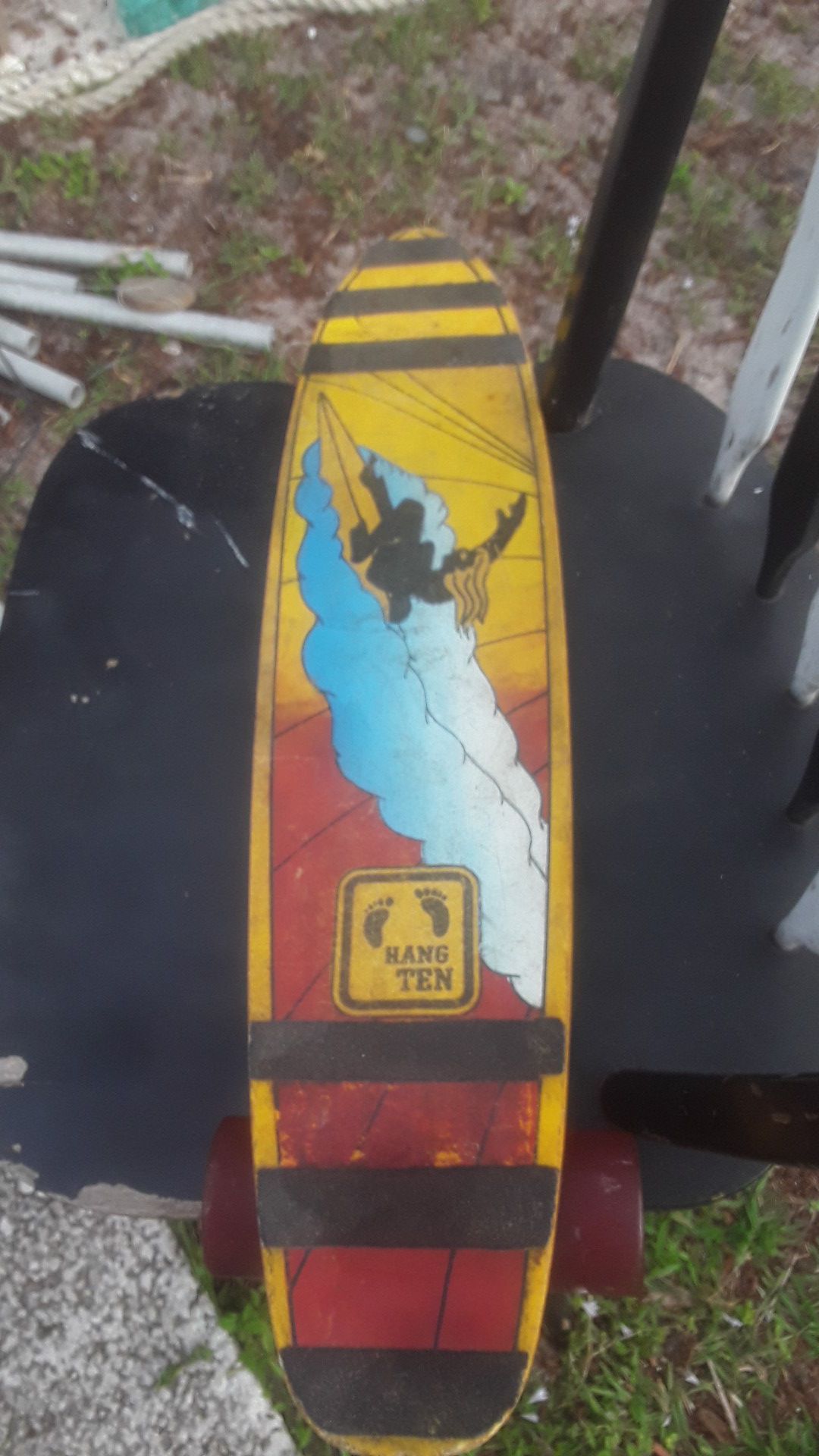 Vintage hang ten skateboard