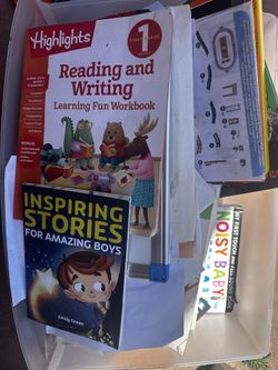 Kids Books And Learning Supplies Bin