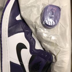 Nike Air Jordan 1 High “Court Purple” - Size 9.5 **NEW**