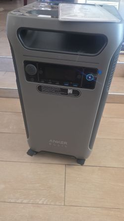 Anker SOLIX F3800 Portable Power Station in dark gray.