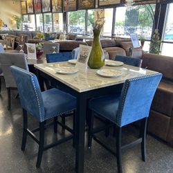 5pcs Dining Set ((table & 4 Chairs))