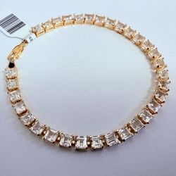14K Gold & CZs Tennis Bracelet