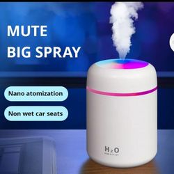 USB Cool Mist Sprayer Portable 300ml Electric   Air Humidifier Aroma Oil Diffuser with Colorful   Night Light for Home Car