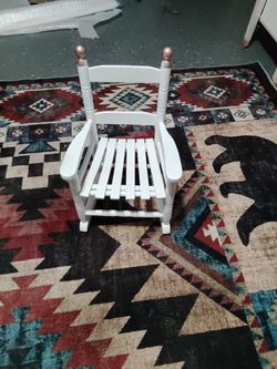 Kids vintage wooden rocker