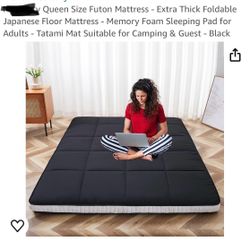 Padded Japanese Floor Mattress Quilted Bed Mattress Topper, Extra Thick Folding Sleeping Pad, Twin Size