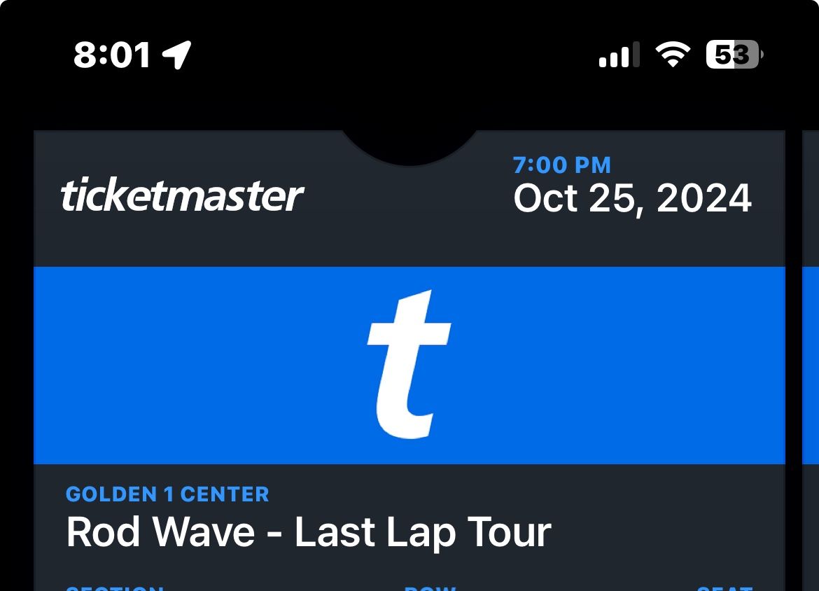 Rod wave Tickets (SAC )