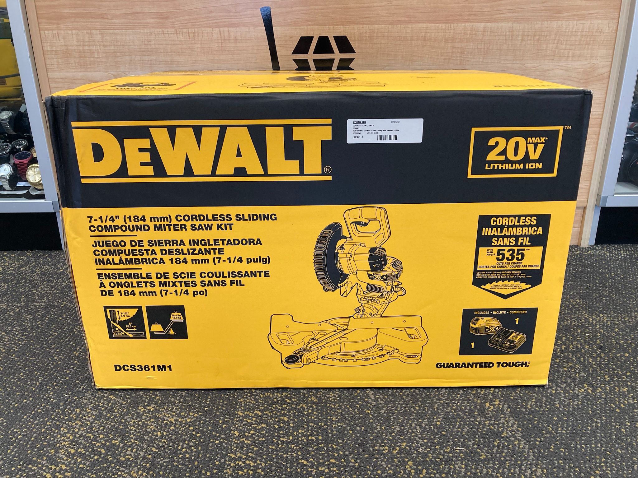 DEWALT DCS361M1 20V MAX Cordless 7-1/4” Sliding Miter Saw for Sale in Lynn,  MA OfferUp