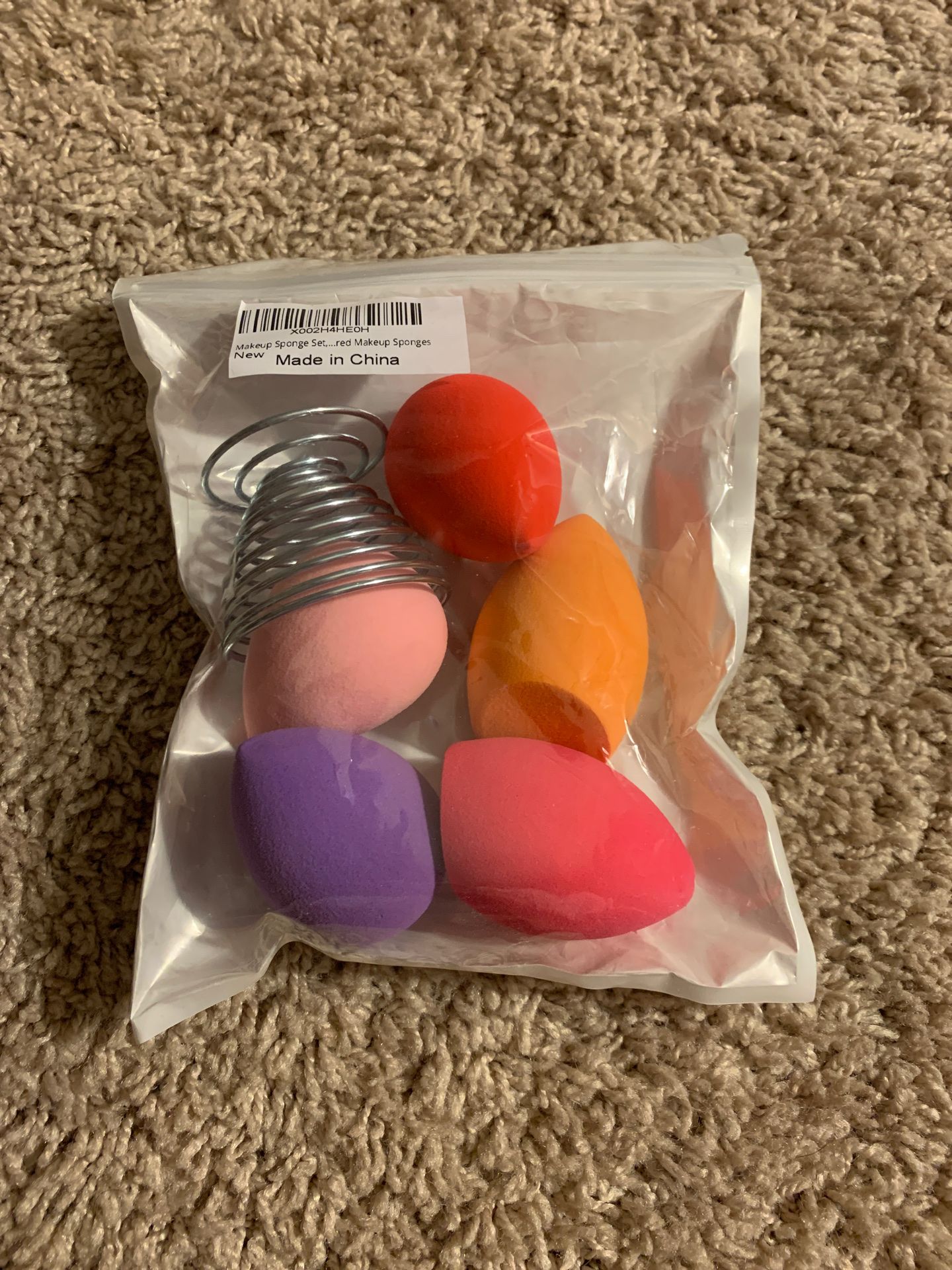 5 Pcs Makeup Sponge Set Blender Beauty Foundation Blending Sponge, Flawless for Liquid, Cream, and Powder, Multi-colored Makeup Sponges