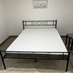 Queen Bed With Mattress 
