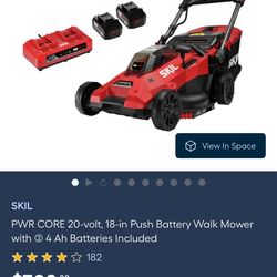 SKIL PWR CORE 20V 18-inch Push Battery Walk Mower