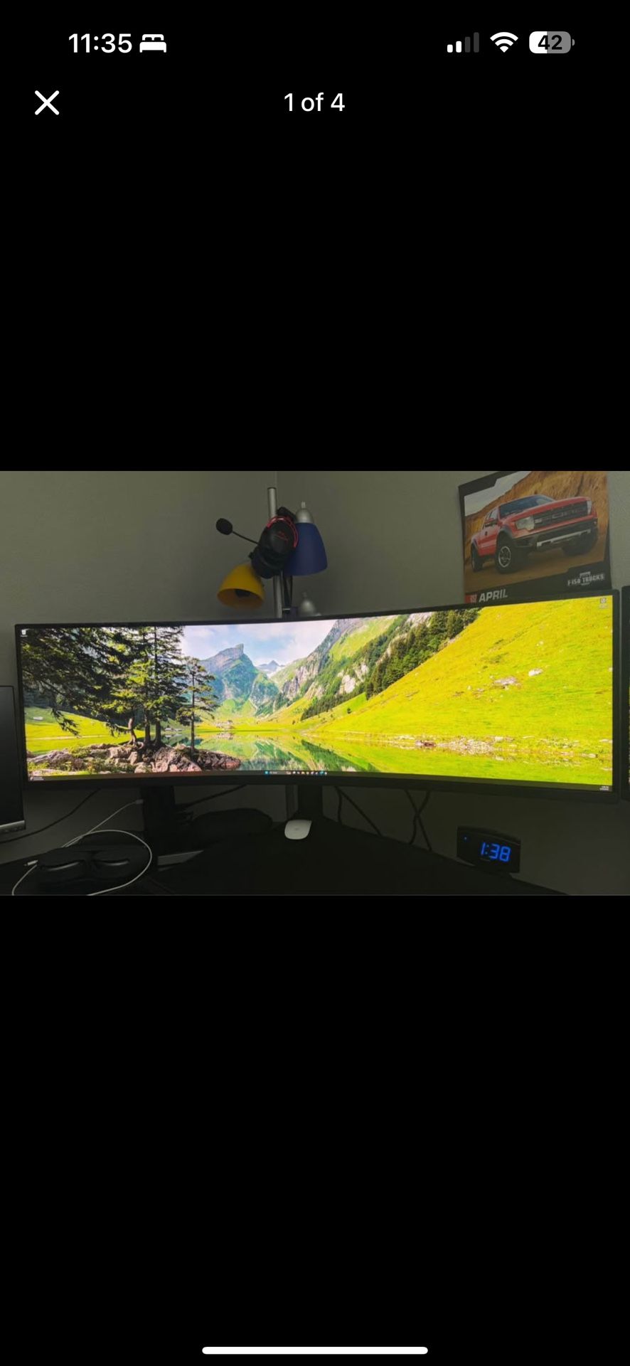 49" Odyssey CRG9 DQHD 120Hz HDR1000 QLED Curved Gaming Monitor 5120 x 1440