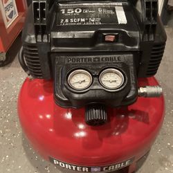 Air Compressor Like New Porter Cable Price Firm, 6 Gallon, 150 psi. 