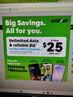 Big savings at cricket!