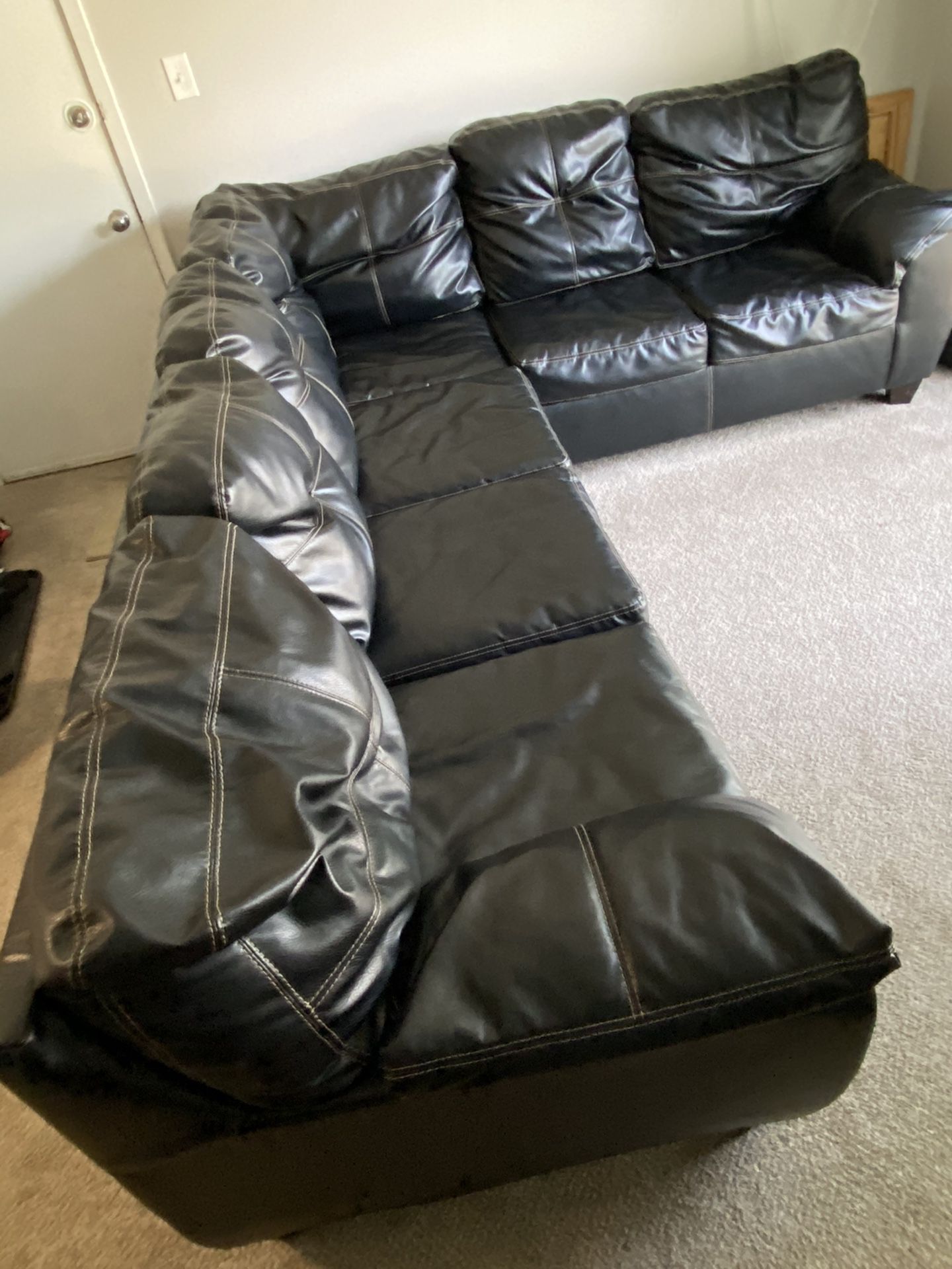 $350- 2 Piece Black Sectional
