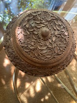 Hand carved Walnut carved bowls
