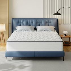 New 10 Inch Hybrid Queen Matt Medium Firm Queen Bed Mattress with Memory Foam, Reinforced Edge Support, CertiPUR-US Certified  New in box SCMH10-10-Q 