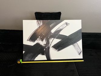 Abstract Black and White Canvas Wall Art