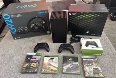 Xbox Series X Racing Bundle Lot - Logitech G920 Wheel - Forza horizon 1, 2, More