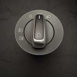 Genuine VW Euro Switch Headlight & Fog Light Switch (Silver Trim) Gen MK5 & MK6