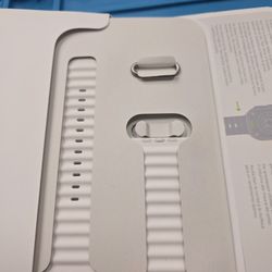 Apple White  ocean band titanium buckle and adjustable loop 49 mm