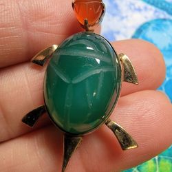  SCARAB SEA TURTLE Vintage Broch