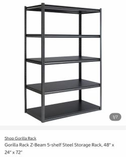 GORILLA RACK 5-SHELF HEAVY DUTY STEEL GARAGE SHELVING