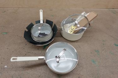 21Pc Bobby Flay Ceramic Nonstick Cookware Set – Cream