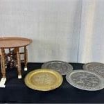 Antique Persian Tray Table With Extra Trays 
