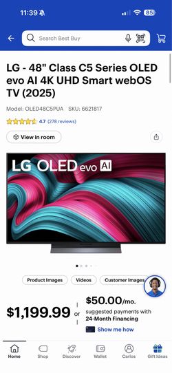 LG C5 48 inches.