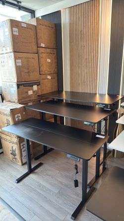 Brand new black standing desks